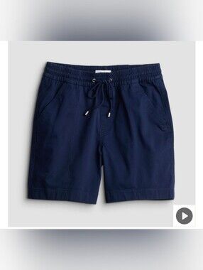Navy Croft and Barrow 6" Drawcord Pull On Utility Shorts (worn once, like new)